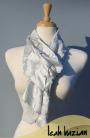 Hand Textured Scarf in Silver