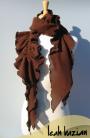 Ruffled Scarf in Rust